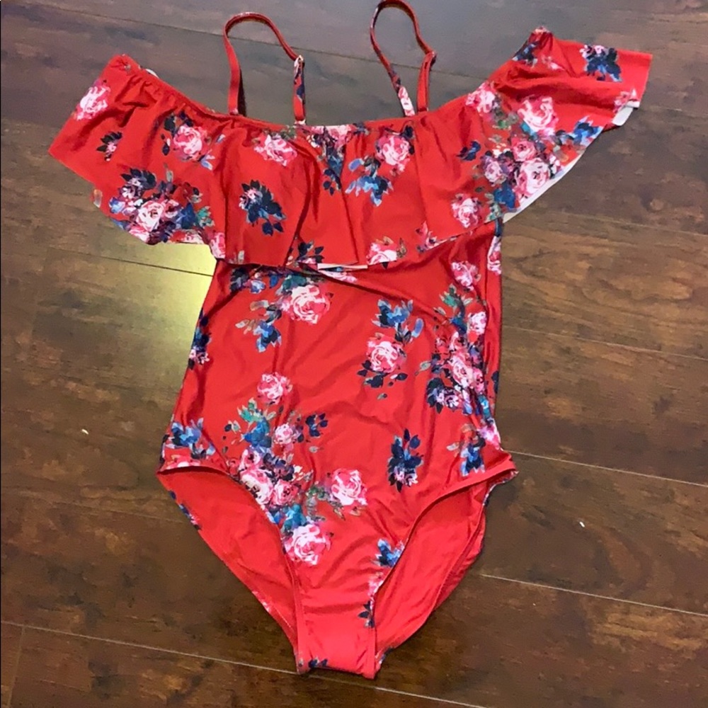 MODCLOTH floral bathing suit